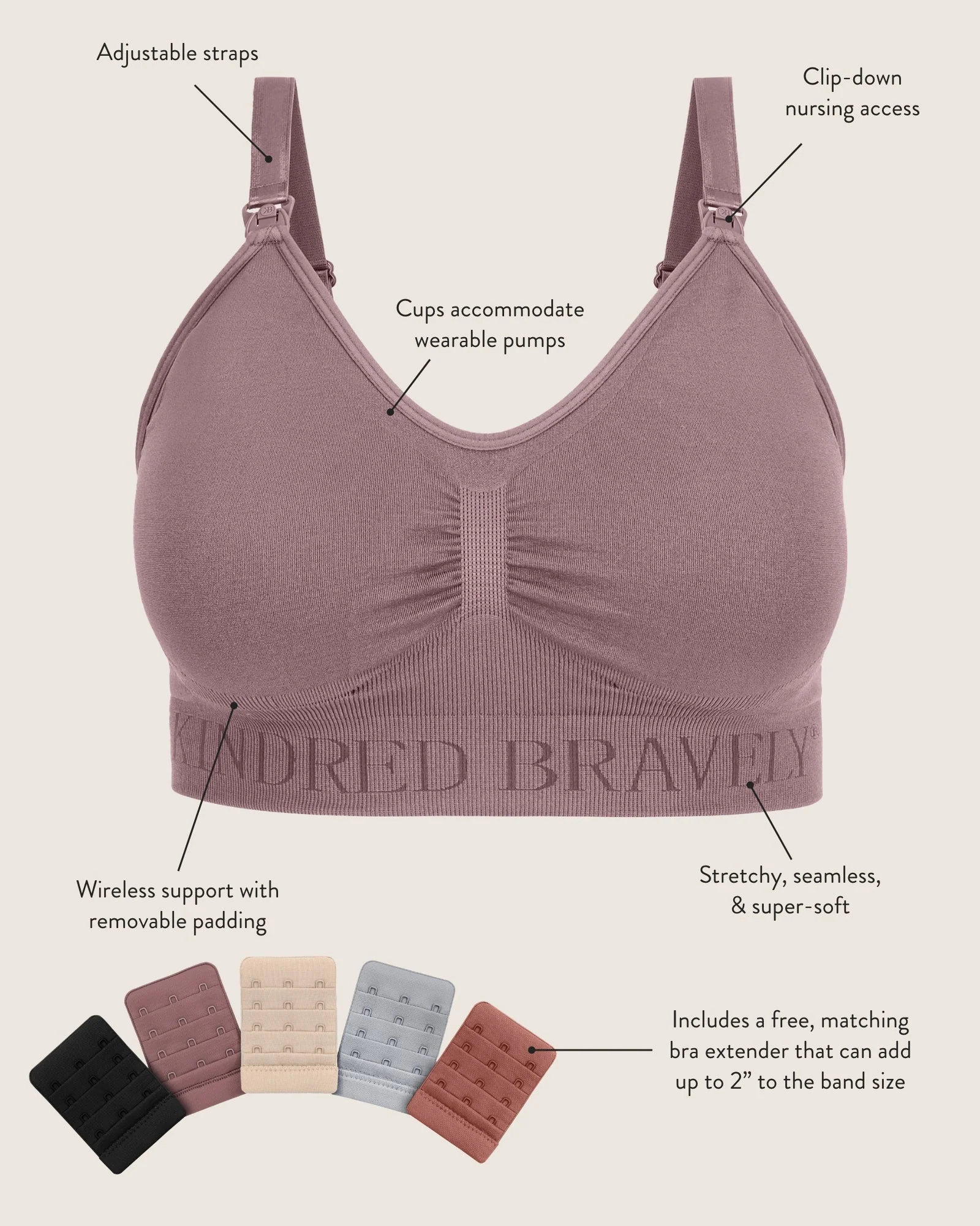 Simply Sublime® Nursing Bra | Beige - Image 11